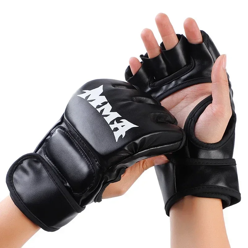 Motorcycle Glove Knuckle - Gants d'entraînement de boxe professionnels demi-doigts