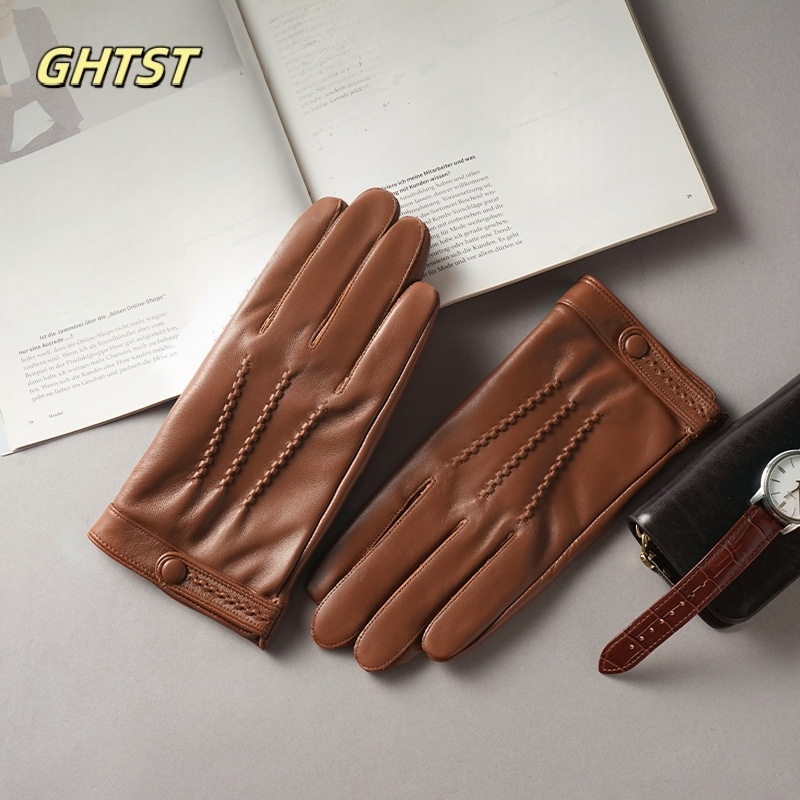 Leather Driving Glove - Gants simples en cuir véritable pour