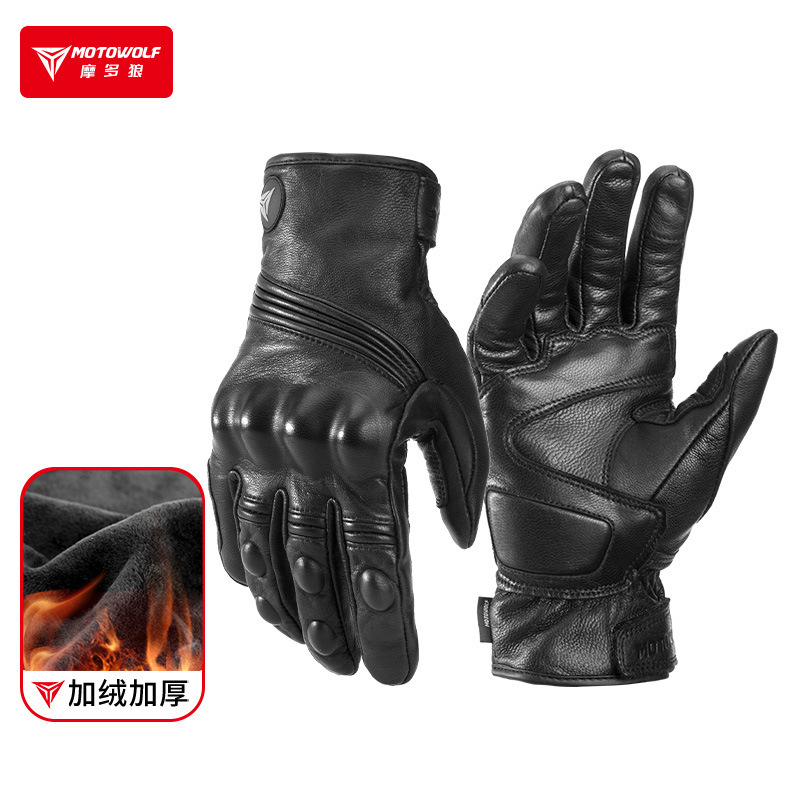 Motorcycle Glove Knuckle - Gants de moto d'hiver pour hommes