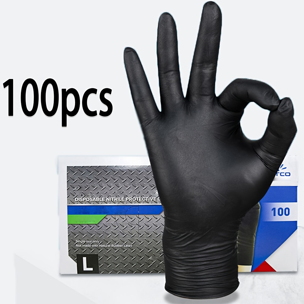 Nitrile Mechanic Glove - Gants en nitrile noirs jetables, épais