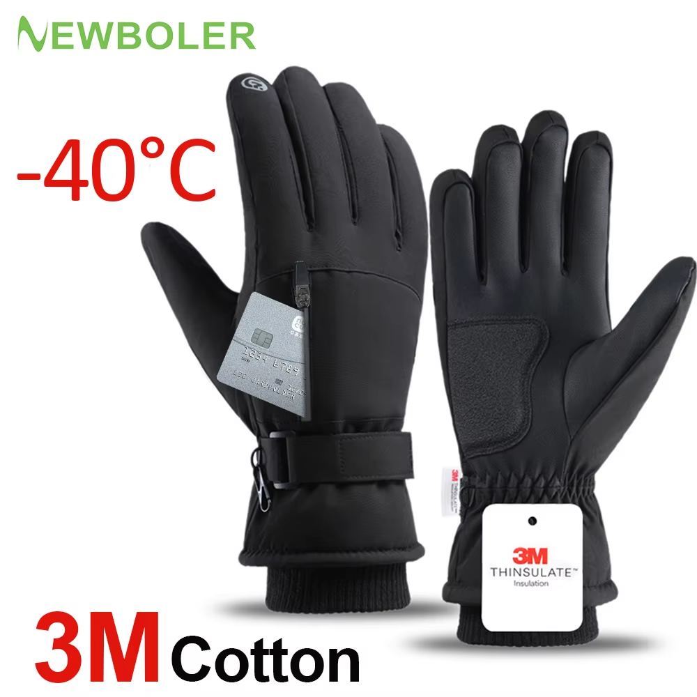 Ski Glove Waterproof - Gants de cyclisme imperméables pour hommes,