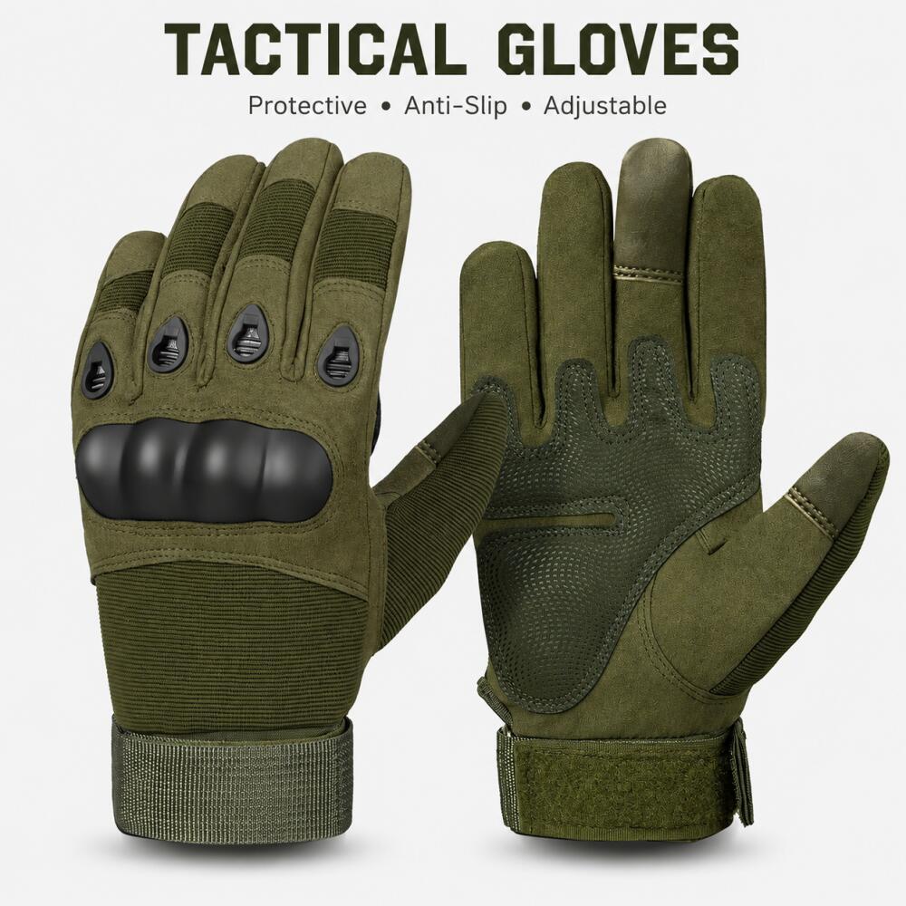 Motorcycle Glove Knuckle - Gants tactiques à doigts entiers avec