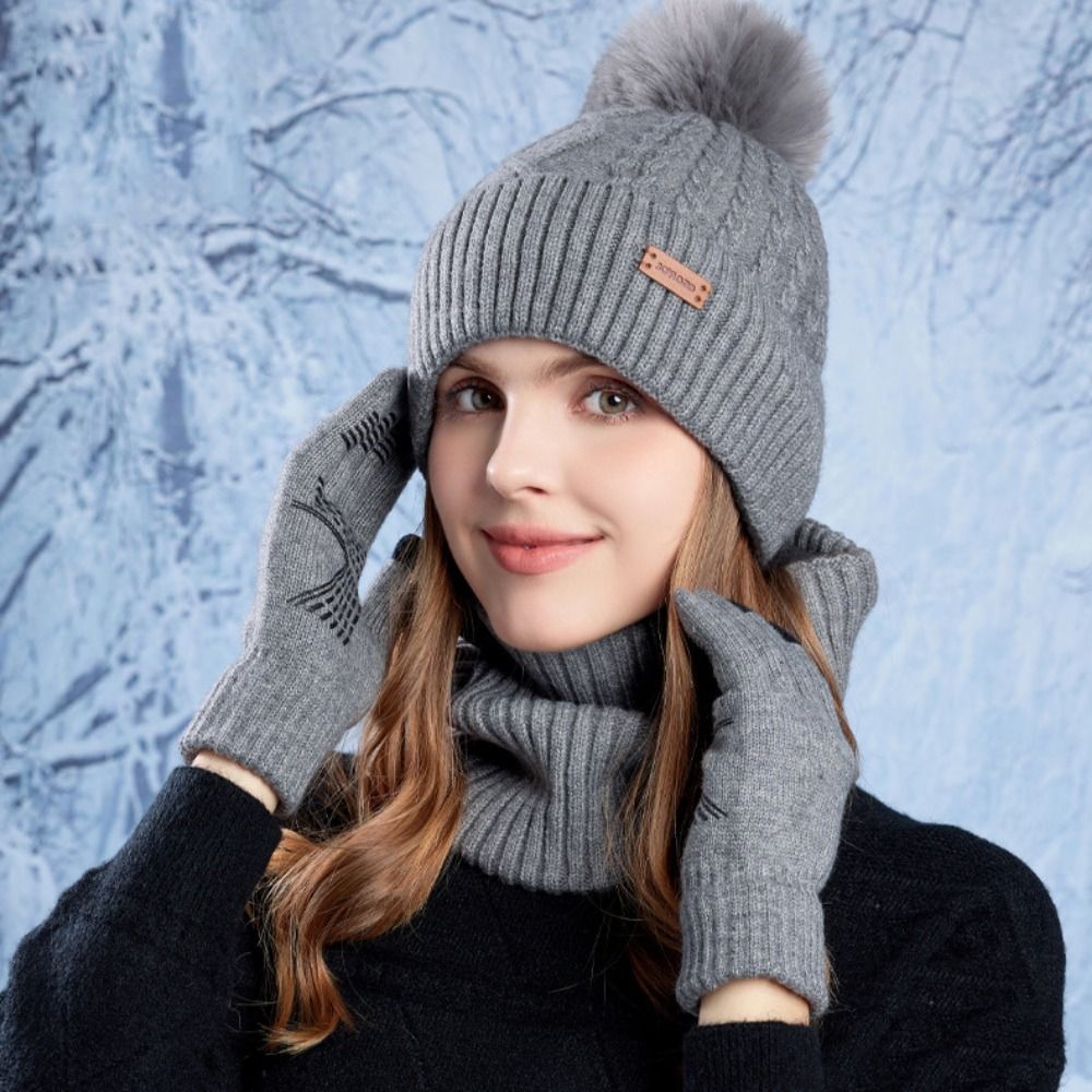 3 pièces randonnée couleur uni - Wool Glove Lined avis et prix