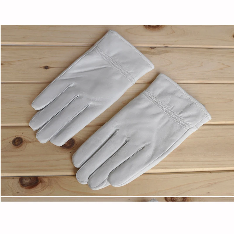 Gants blancs en cuir véritable - Leather Driving Glove avis et prix