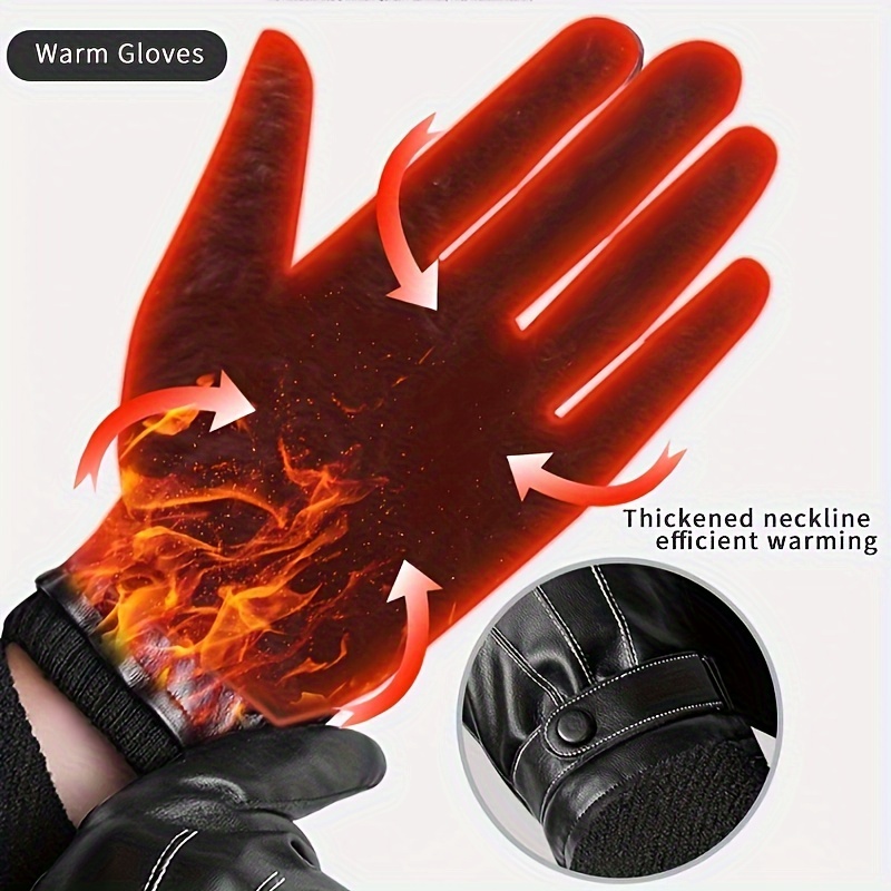 1 paire de gants d'hiver chaud - Leather Driving Glove avis et prix