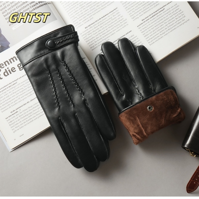Gants simples en cuir véritabl - Leather Driving Glove avis et prix