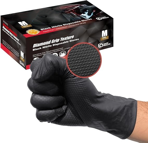 Gants en Nitrile noir jetables - Nitrile Mechanic Glove avis et prix
