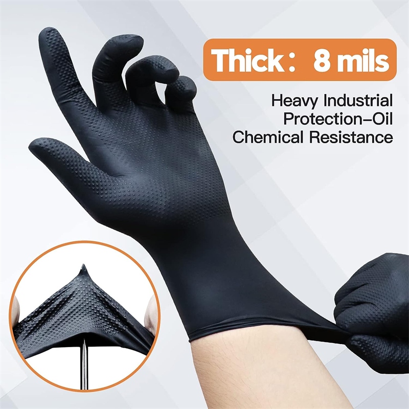 Gants en Nitrile noir jetables - Nitrile Mechanic Glove avis et prix