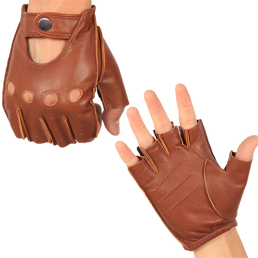 Gants demi-doigt pour hommes d - Leather Driving Glove avis et prix