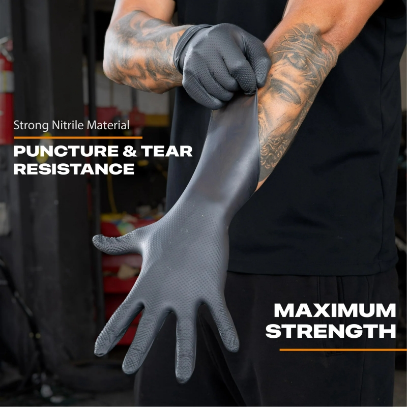 Gants jetables noirs en Nitril - Nitrile Mechanic Glove avis et prix