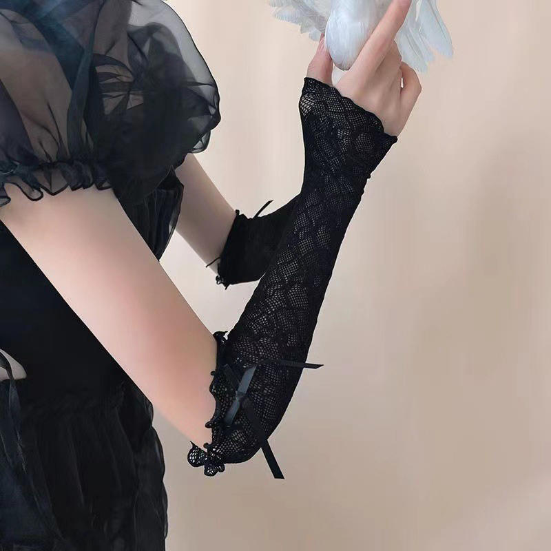 Mitaines d'été longues en dent - Fingerless Glove Knit avis et prix