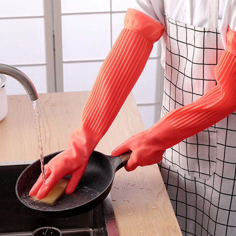 Gants de vaisselle longs en ca - Rubber Glove Cleaning avis et prix