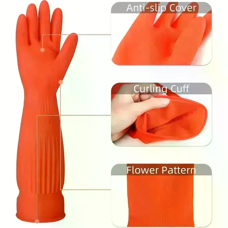 Gants de vaisselle longs en ca - Dish Glove Rubber avis et prix