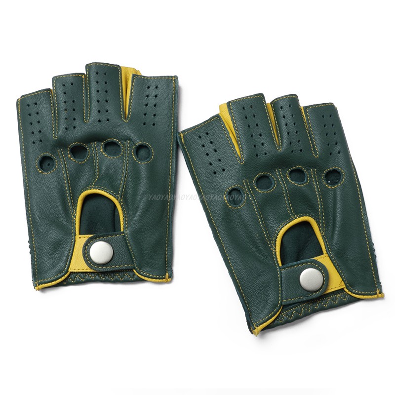 Gants Homme Demi-Doigt en Cuir - Leather Driving Glove avis et prix