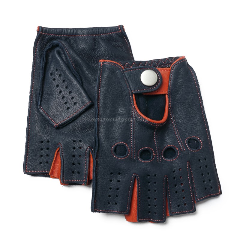 Gants Homme Demi-Doigt en Cuir - Leather Driving Glove avis et prix