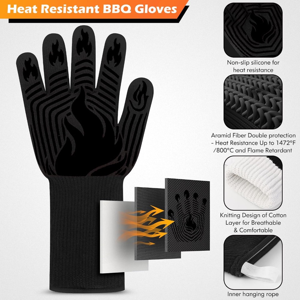 Gants de barbecue, 1472 ° Gant - Oven Mitt Silicone avis et prix