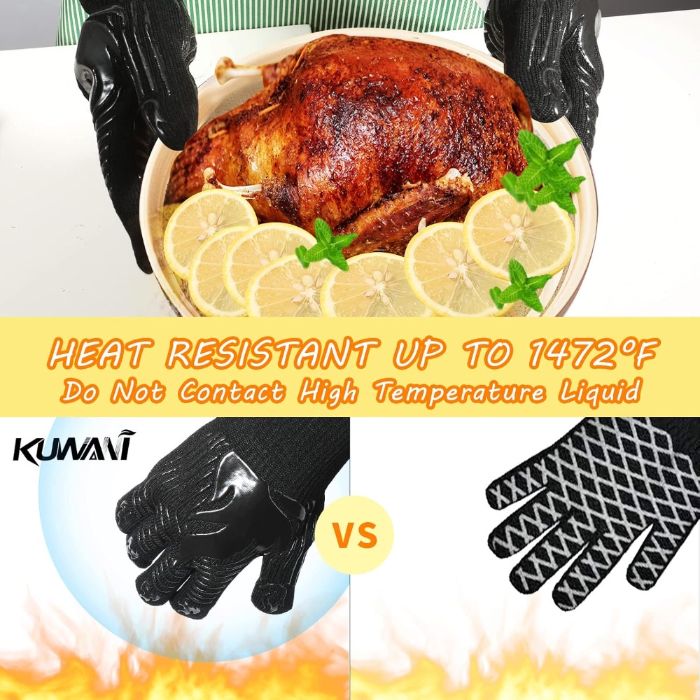 Gants de barbecue, 1472 ° Gant - Oven Mitt Silicone avis et prix